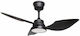 Spot Light Ανεμιστήρας Οροφής 130cm με Φως Μαύρος