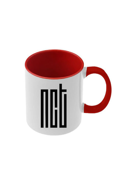 Κούπα Kpop Nct Κόκκινη Λαβή Εσωτερικό