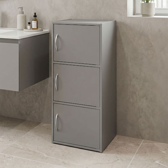Soline Kitchen Tall Cupboard Light Gray 40x34.5x90.5cm
