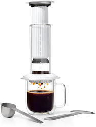 Aeropress Premium Gerät Für Die Zubereitung Von Kaffee Glas Rostfreier Stahl & Aluminium Dreifache Maschine Weiß Aeropress Premium Gerät Für Die Zubereitung Von Kaffee Glas Rostfreier Stahl & Aluminium Dreifache Maschine Weiß