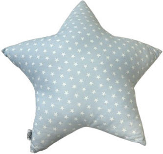 Handmade Decorative Star Pillow Light Blue