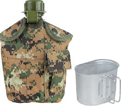 Water Container Case Cup Included 1 L Military Model Plastic Aluminum Brown Army