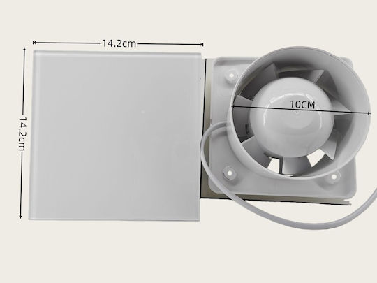 Wall Bathroom Ventilator 100mm White