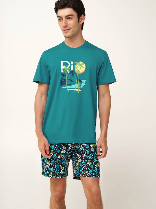 Vamp Summer Men's Pyjama Aqua Bay