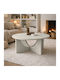 Round Central Coffee Table Lemmar Wooden Sandstone W75xL75xH36.8cm GP042-0379 1