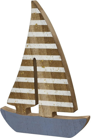 Kaemingk Miniatură Decorativă Navă Din Lemn 13x18x18cm