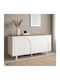 Bufet Din Lemn Alb 150x45x74.6cm