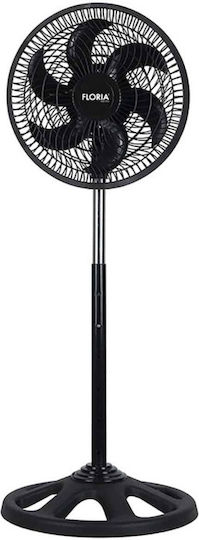 Ventilator Pe Piedestal 55W Diametru 25.4cm Negru