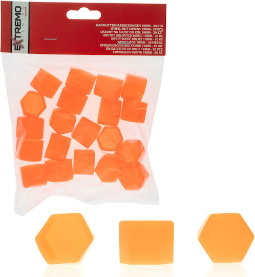 19 Mm Orange Schraubkappen 20 Stück Räder Entferner