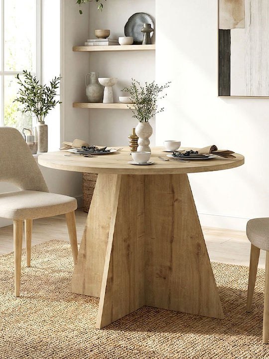 Tailor Трапезна Маса Дървена Sapphire Oak 100x100x75.7см