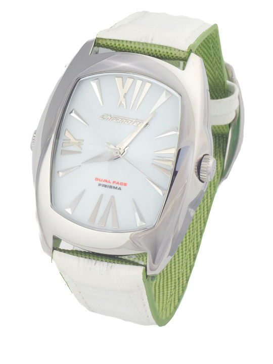 Chronotech Men's Watch 40mm Battery with White Fabric Strap