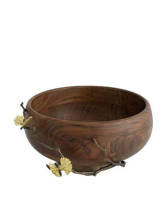 Michael Aram Butterfly Ginkgo Салатник Дървен Кафяв 33x29.85см