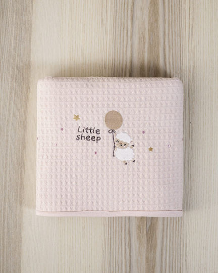Nima Nursery Swaddling Blanket Little Waffle Pink 80x110cm