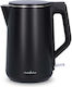 Nedis 1.5l Plastic Electric Kettle 2200w Rotary Strix Controller Black