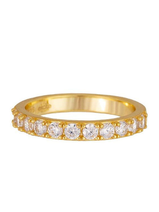 Excite-Fashion Women's Silver Eternity Band Ring