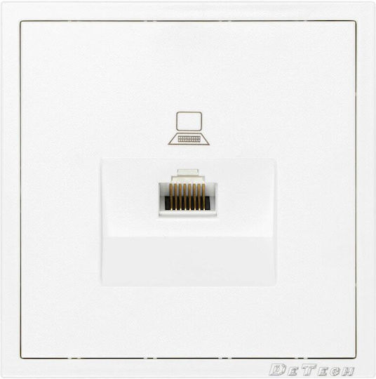 Detech De-9227-61 Socket Rj-45 F Cat.5e White