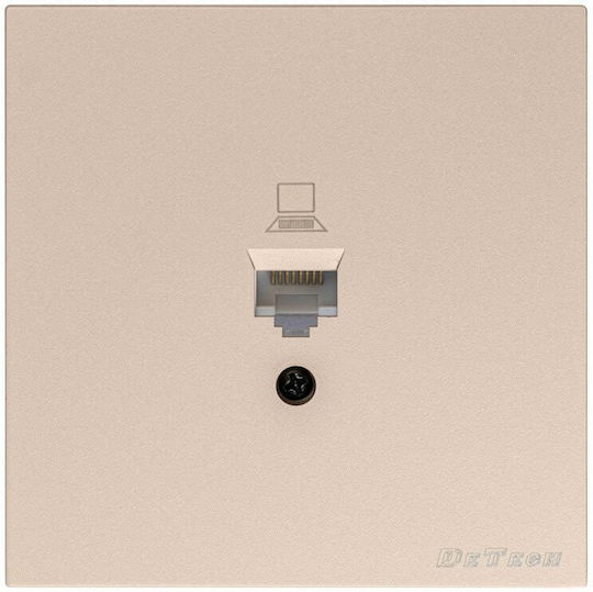 DeTech De-9225-61 Netzwerksteckdose Rj-45 F Cat.5e Goldfarben