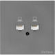 Detech De-9225-61 Socket Rj-45 F Cat.5e 2 Ports Gray