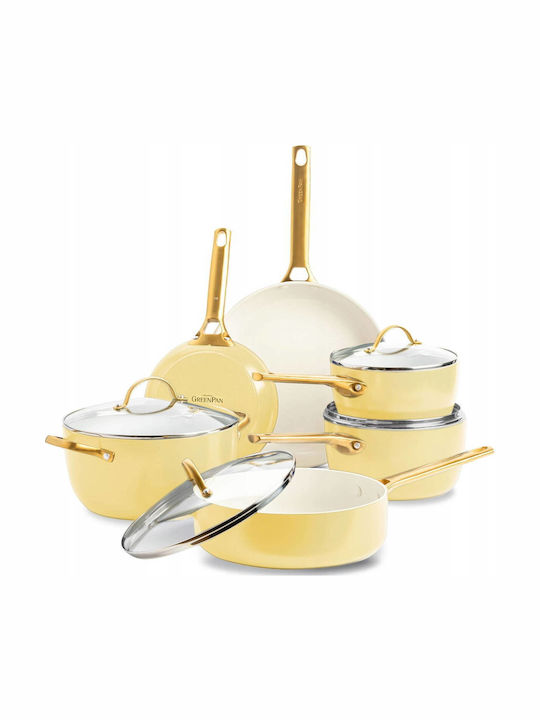 Green Pan Padova Reserve Cookware Set Yellow wi...