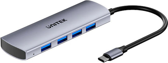 Unitek USB-C Hub 4xUSB-A 10Gbps & USB-C Strom Port H1112e