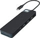 Docking Station Hyper Hyperdrive Flex 8 Port Usb-c Hub Black