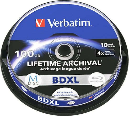 Verbatim M-disc 4x 100GB Cake Box 10τμχ
