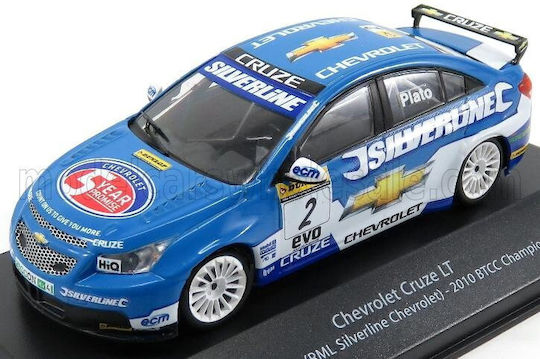 Model Metalic Chevrolet Cruze Lt Team Rml Silverline Chevrolet N2 Campion Sezon Btcc 2010 Jason Plato 1:43 Albastru Alb