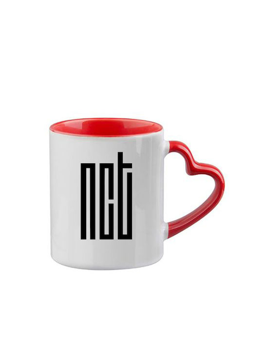 Κούπα Kpop Nct Κόκκινη Λαβή Καρδιά Εσωτερικό