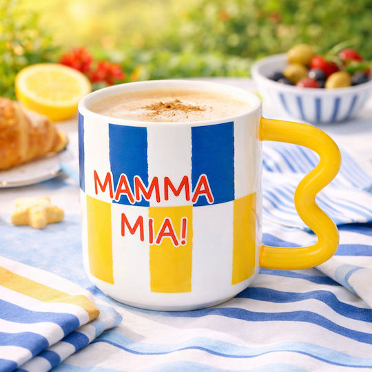 Marva Porcelain Blue Mug 350ml