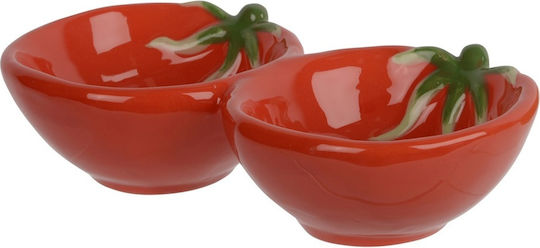 Kaemingk Bol Servire Rotund Ceramic Roșu cu Diametru 17.4 cm