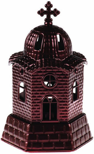 Metallic Brown Church Vigil Oil Lamp Small 9.5x17cm 0201 Code 1223