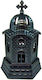 Metallic Grey Church Vigil Oil Lamp Small 9.5x17cm 0201 Code 1222