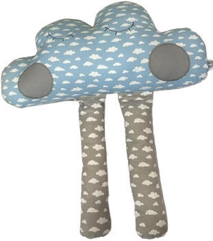 Handmade Decorative Pillow "Cloud" Light Blue Grey