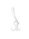 Import Hellas Metal Wall Hanger White 8x19cm