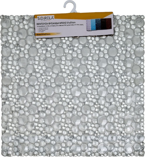 Sidirela Φυσαλίδα E-3286-1 Rutschmatte für Dusche Transparent 51x51cm Sidirela Φυσαλίδα E-3286-1 Rutschmatte für Dusche Transparent 51x51cm