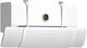 Adjustable Air Conditioner Flow Deflector White