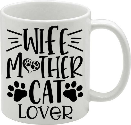 Λευκή Κούπα Cats