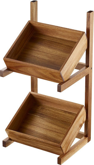 Buffet Display Stand Wooden 2 Levels