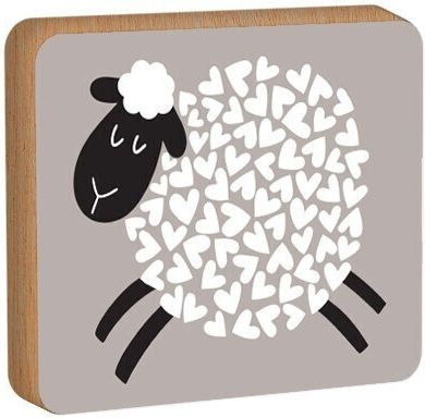 Lockiges Lamm Tisch Osterdekoration Weiß 12x15cm