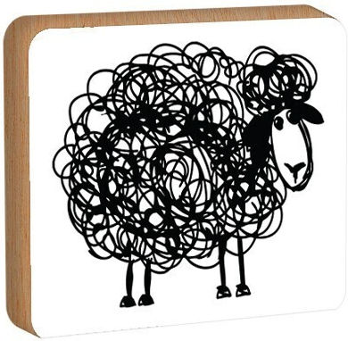 Curly Sheep Επιτραπέζιο Πασχαλινό Διακοσμητικό Μαύρο 12x15cm