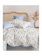 Rythmos Set Cuvertură Pat Dublu Bumbac Satinat Albastru Deschis 220x240cm 3 Bucăți