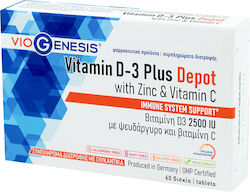 Viogenesis Vitamin D3 Plus Depot 2500iu 80mg 90...