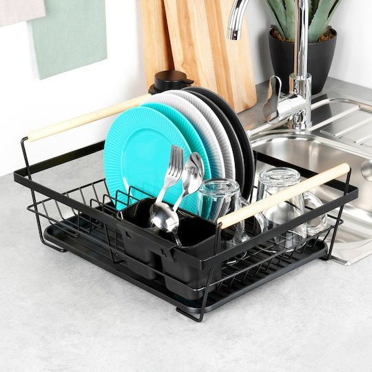 Vilde Metallic Black Sink Strainer 45x33x18cm