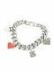 Boss Men's Chain Bracelet with Heart Design from Stainless Steel 21cm