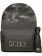 Polo Double Scarf School Backpack Junior High-High School With Water Bottle Holder Black 27 Litre 30 x 24 x 42cm 2026