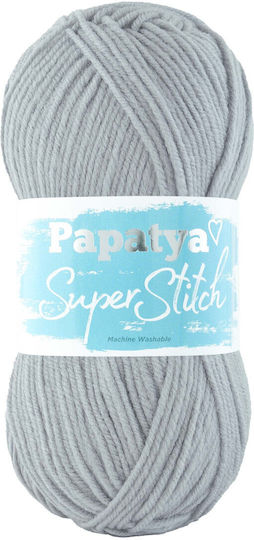 Kamgarn Papatya Super Stitch Νημα Πλεξιματος Col2530 Γκρι Ακρυλικο 100gr 200mtr