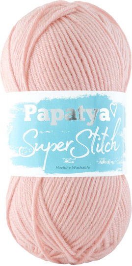 Kamgarn Papatya Super Stitch Knitting Yarn Colour 4420 Pink Powder Acrylic 100g 200m
