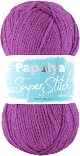 Kamgarn Papatya Super Stitch Knitting Yarn Colour 4520 Light Magenta Matte Acrylic 100g 200m