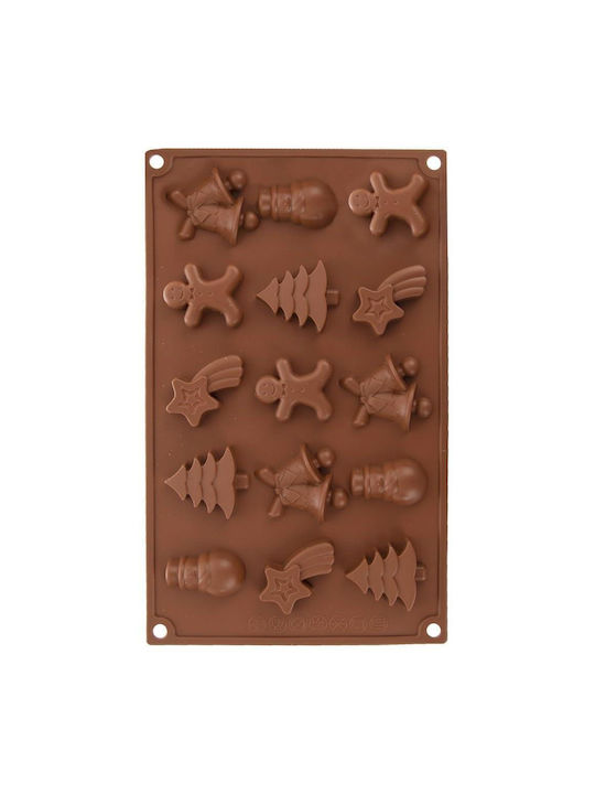 Orion Set Forme Pentru Prăjituri De Crăciun Maro 29x17cm 15 Bucăți