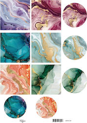 Reispapier Maja's Memories 30x42cm Geo Quadrati...
